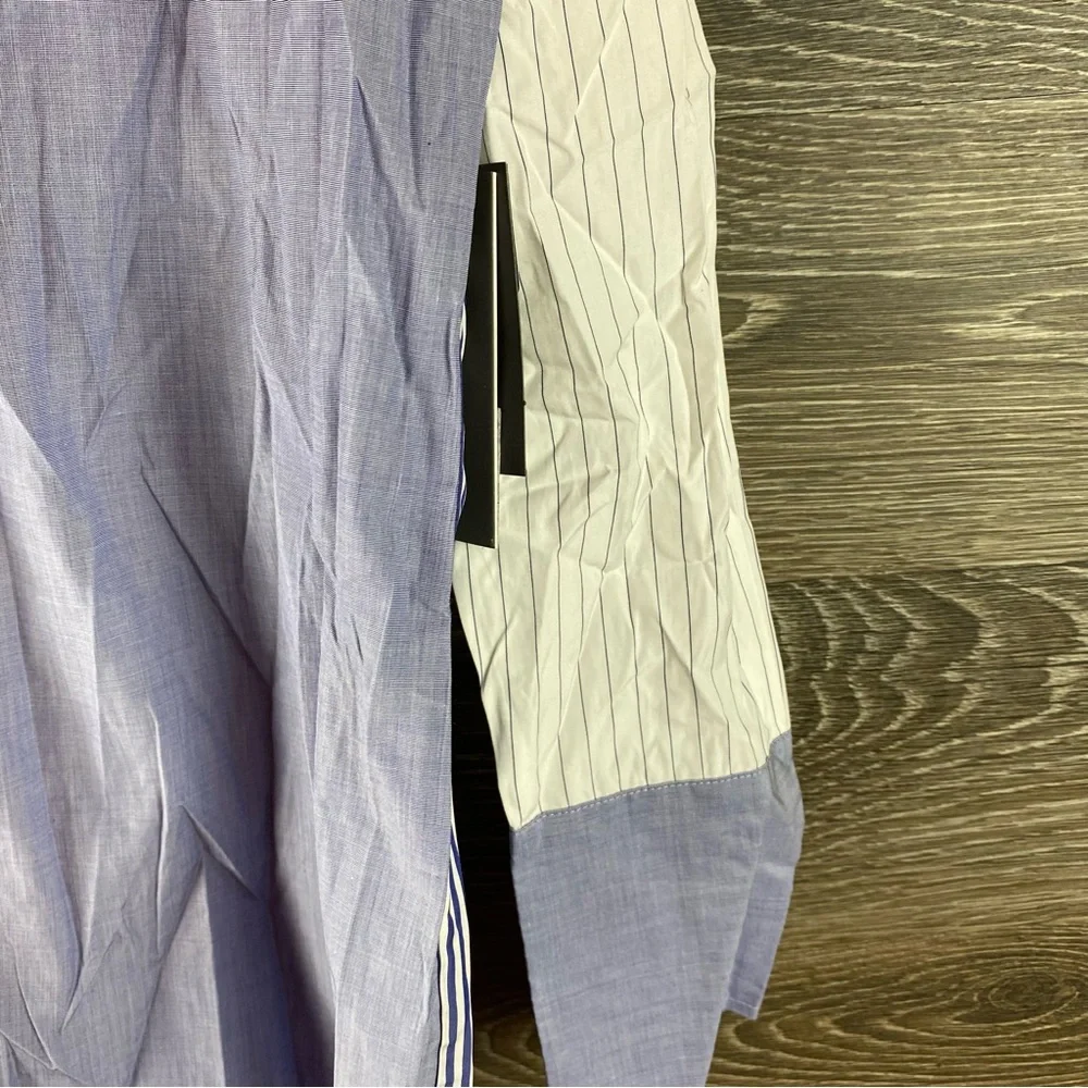 Nordstrom Signature cotton Colorblock button up NWT - Picture 8 of 9